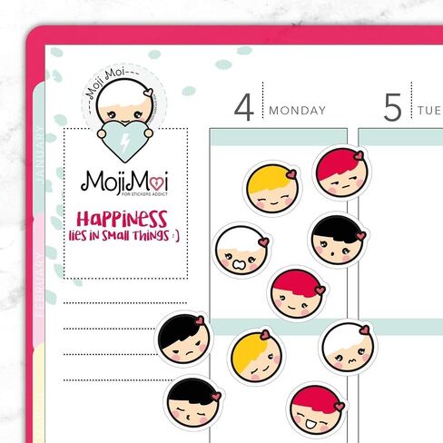 ملصقات لمخطط الحياة، مخططي السعيد، ملصقات لطيفة، ملصقات kawaii، ملصقات Eclp، ملصقات Erin Condren Planner، ملصقات Kikki، Kikki K (عبوة كبيرة) in Saudi Arabia