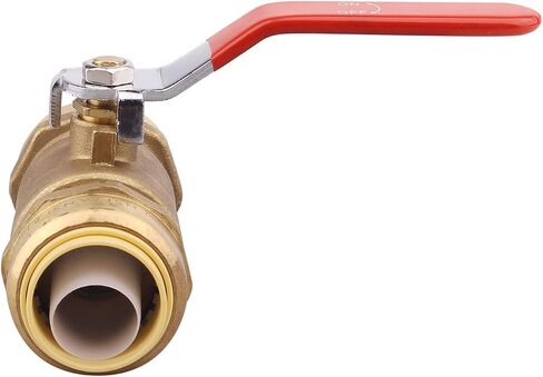 DERNORD Ball Valve 1 Inch, Push-Fit Valve,Water Valve Shut Off, Push-to-Connect Fittings for PEX, Copper, CPVC Pipe(Pack of 2) in Saudi Arabia