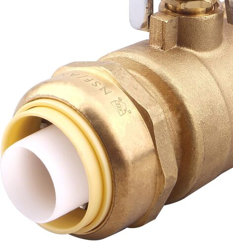 DERNORD Ball Valve 1 Inch, Push-Fit Valve,Water Valve Shut Off, Push-to-Connect Fittings for PEX, Copper, CPVC Pipe(Pack of 2) in Saudi Arabia