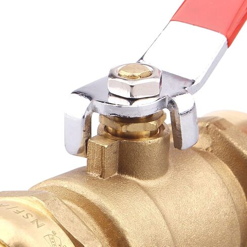 DERNORD Ball Valve 1 Inch, Push-Fit Valve,Water Valve Shut Off, Push-to-Connect Fittings for PEX, Copper, CPVC Pipe(Pack of 2) in Saudi Arabia