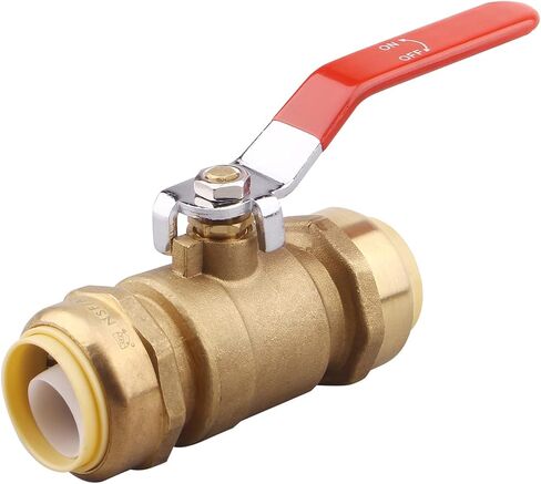 DERNORD Ball Valve 1 Inch, Push-Fit Valve,Water Valve Shut Off, Push-to-Connect Fittings for PEX, Copper, CPVC Pipe(Pack of 2) in Saudi Arabia
