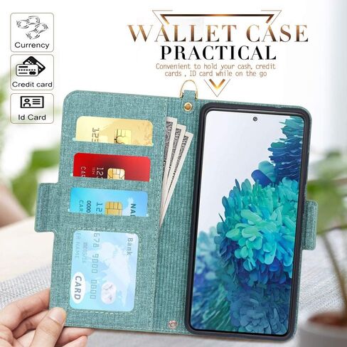 حافظة Skycase Galaxy S20 Fe 5G 6.5 بوصة، حافظة محفظة Samsung Galaxy S20 Fe، [حجب RFID] حافظة محفظة قابلة للطي مصنوعة يدويًا مع فتحات للبطاقات وحزام يد قابل للفصل لهاتف Samsung Galaxy S20 Fe 6.5 بوصة 2020، كحلي in Kuwait