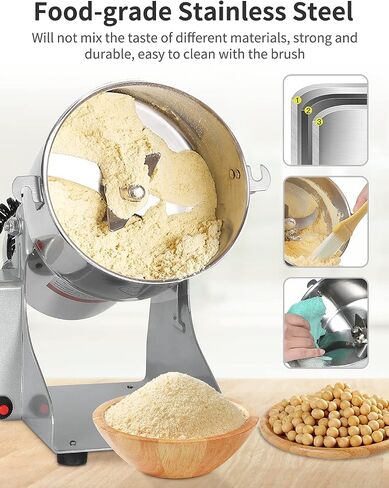 Electric Grain Grinder Mill 1000g, High-speed Commercial Spice Grinder Upgraded Stainless Steel Pulverizer Grinding Machine for Kitchen Dry Spice Herbs Grains Coffee Rice Pepper (1000g Swing Type) in Saudi Arabia