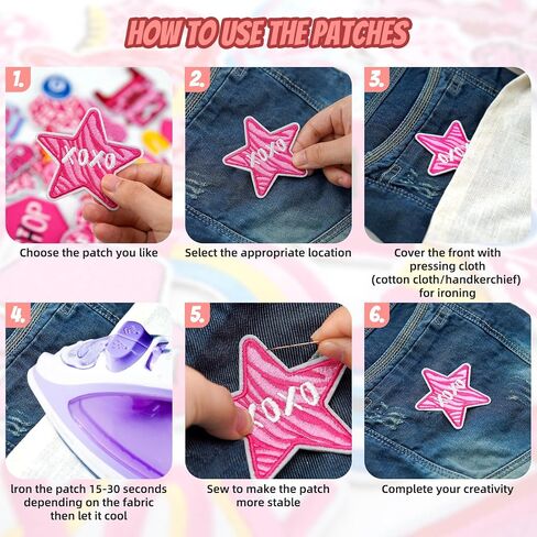 16 PCS Embroidered Applique Iron on Patches Sew on Applique Pink Cherry Embroidered Patch DIY Craft Accessories for Dress Jackets Jeans Backpacks Hats Clothing Decoration, Cherry in Saudi Arabia