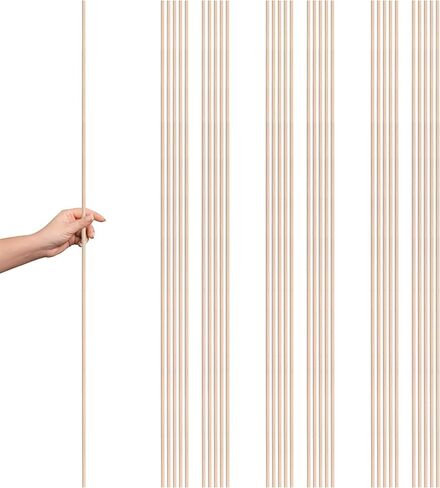 30PCS Bamboo Dowel Rods for Crafts – 1/8 x 36 Inch Dowel Rods Unfinished Wooden Dowel Sticks for Crafting Bamboo Long Wooden Sticks for Crafting Wood Rod Wood Sticks for Crafts DIY Projects in Saudi Arabia