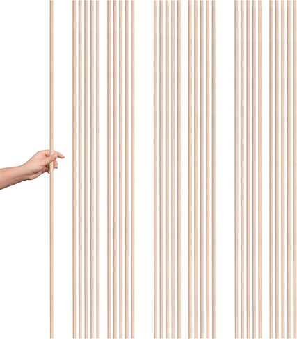 30PCS Bamboo Dowel Rods for Crafts – 1/8 x 36 Inch Dowel Rods Unfinished Wooden Dowel Sticks for Crafting Bamboo Long Wooden Sticks for Crafting Wood Rod Wood Sticks for Crafts DIY Projects in Saudi Arabia