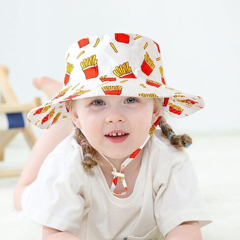 Summer Bucket Hat for Boys Girls Hawaiian Fruit Printed Fisherman Hat Unisex Baby Travel Beach Sun Cap in Saudi Arabia
