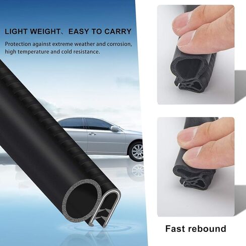 Car Door Rubber Seal Strip with Side Bulb, 10 Feet PVC Bulb Trim with EPDM Automotive Rubber Weather Striping for Cars, Boats, Trucks, RVs, and Home Applications in Kuwait