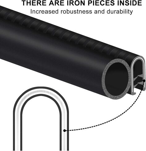 Car Door Rubber Seal Strip with Side Bulb, 10 Feet PVC Bulb Trim with EPDM Automotive Rubber Weather Striping for Cars, Boats, Trucks, RVs, and Home Applications in Kuwait