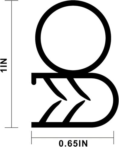 Car Door Rubber Seal Strip with Side Bulb, 10 Feet PVC Bulb Trim with EPDM Automotive Rubber Weather Striping for Cars, Boats, Trucks, RVs, and Home Applications in Kuwait