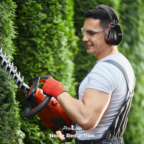ProCase SNR 34dB Noise Cancelling Headphones, Sound Blocking Hearing Protection Earmuffs Noise Reduction Safety Ear Muffs with Adjustable Headband for Shooting Mowing Construction -Black in Saudi Arabia