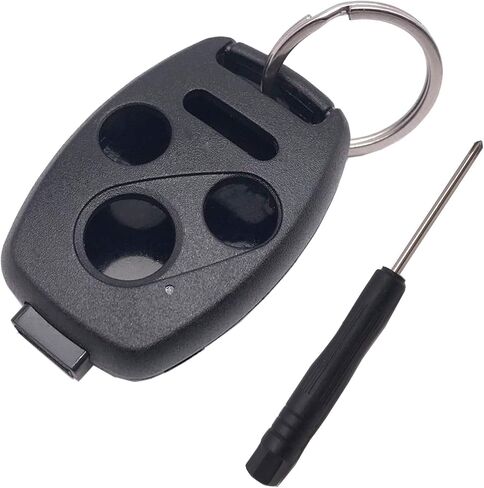 Key Fob Shell Fits Honda Accord/Civic/CR- V/Fit/Odyssey/Pilot/Ridgeline/CR-Z Keyless Entry Remote Case Car Key Cover Housing with Screwdriver & Keyring (2+1 Button, Black) in Saudi Arabia
