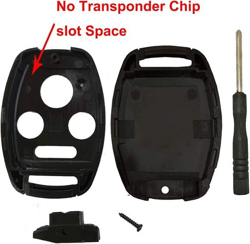 Key Fob Shell Fits Honda Accord/Civic/CR- V/Fit/Odyssey/Pilot/Ridgeline/CR-Z Keyless Entry Remote Case Car Key Cover Housing with Screwdriver & Keyring (2+1 Button, Black) in Saudi Arabia