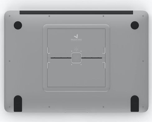 حامل MacBook رفيع للغاية، حامل كمبيوتر محمول، حامل نحيف ومريح وجيد التهوية، 6 ارتفاعات قابلة للتعديل من 2.1 بوصة إلى 3.6 بوصة، متوافق مع أجهزة الكمبيوتر المحمولة حتى 18 بوصة، حاصل على براءة اختراع أمريكية (رمادي فضائي) in Kuwait