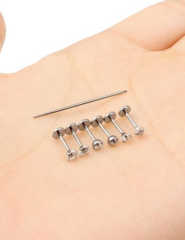 Yaalozei 20G حلقات الأنف مسمار 316L الجراحية الصلب مكعب زركونيا الأنف مسمار الأنف العظام دبوس الأنف الدائري مسمار ثقب المجوهرات تشيكوسلوفاكيا حجم 1.5 مللي متر 2 مللي متر 2.5 مللي متر 3 مللي متر in Kuwait