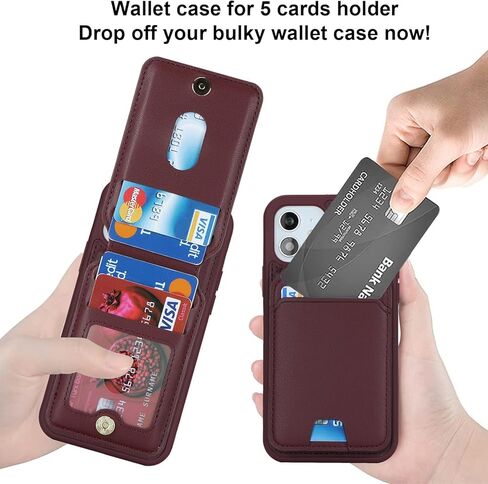 iPhone 12/12 Pro case with Credit Card Holder mag Safe, iPhone 12 Pro Phone Leather Case Wallet for Women Compatible mag Safe Wallet Detachable 2-in-1 for Men-Beige in Kuwait