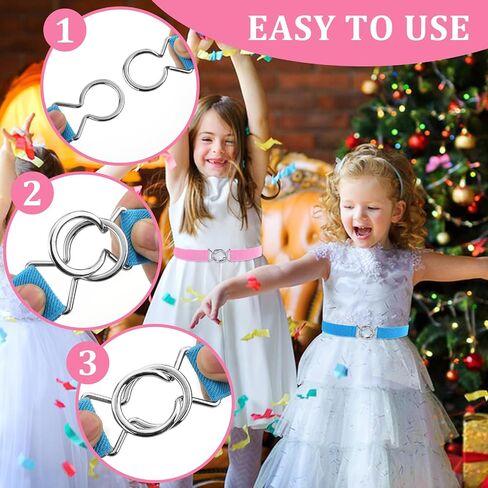 2 Pcs Elastic Belts for Girl, Women Stretch Waist Belt Quick Release Buckle Belt Simple Waistband for Dress Pants in Saudi Arabia