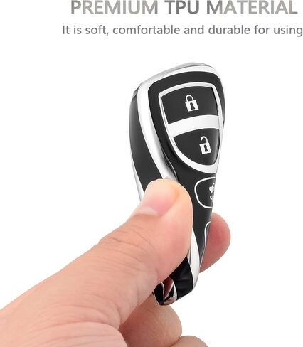 غطاء مفتاح OFFCURVE لنيسان، حامل حافظة مفاتيح السيارة الواقي بالكامل من مادة TPU لسيارة Nissan Xterra Titan Armada Frontier Quest Sentra Infiniti FX35 FX45 QX4 3 أزرار غطاء مفتاح السيارة، أبيض in Saudi Arabia