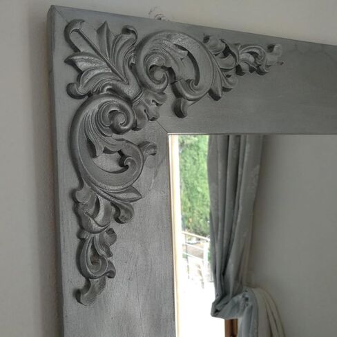 4PCS Corner Wooden Carving Decal Unpainted Wood Appliques Onlays DIY Wood Carved Furniture Appliques Onlays for Wall Bed Door Wardrobe Cabinet Furniture Decoration(04,15x15cm/5.91x5.91inch) in Saudi Arabia