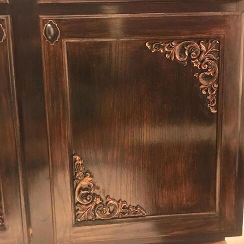 4PCS Corner Wooden Carving Decal Unpainted Wood Appliques Onlays DIY Wood Carved Furniture Appliques Onlays for Wall Bed Door Wardrobe Cabinet Furniture Decoration(04,15x15cm/5.91x5.91inch) in Saudi Arabia
