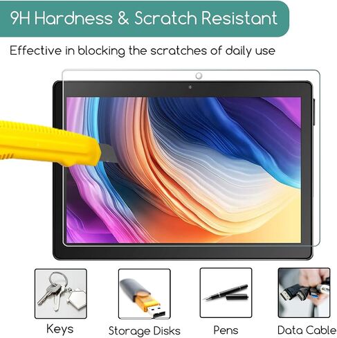 KEANBOLL 2 واقي شاشة من الزجاج المقوى لجهاز Dragon Touch Max10 Plus Tablet - (10.1 بوصة)، درع زجاجي مقوى مقاوم للخدش وصلابة 9H in Saudi Arabia