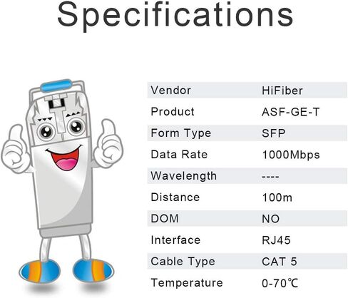 وحدة 1.25G SFP إلى RJ45، جهاز إرسال واستقبال إيثرنت SFP نحاسي 1000Base-T لـ Juniper QFX-SFP-1GE-T/EX-SFP-1GE-T وأكثر من ذلك، 100 متر in Kuwait