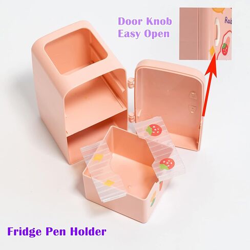 Desk Organizers Pencil Holder with Sticker, Pen Holder with Drawer, Makeup Brush Holder, Pen Organizer Storage for School Office, Multi-Functional Pencil Holder (White) in Saudi Arabia