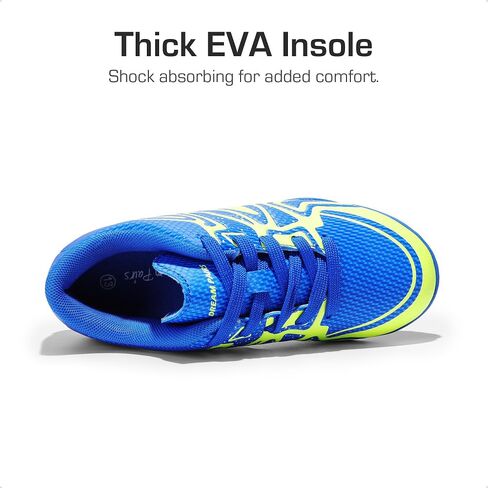 DREAM PAIRS Boys Girls Indoor Turf Soccer Cleats Lace Up Athletic Youth Futsal Football Shoes for Little/Big Kid in Saudi Arabia