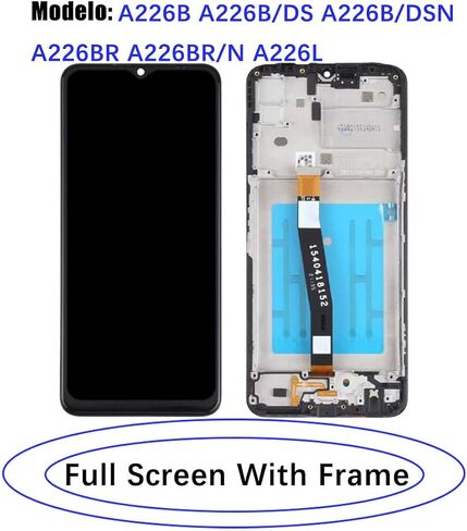 بديل شاشة Samsung A22 5G مع إطار لهاتف Samsung A226B A226B/DS A226BR A226L LCD مجموعة رقمية تعمل باللمس مع أدوات قطع الغيار (غير مناسبة A22 4G) in Saudi Arabia