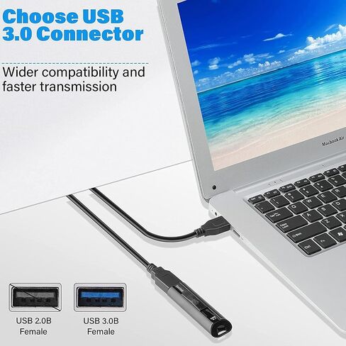 Pasow 2 Pack USB 3.0 Extension Cable SuperSpeed Type A Male to Female Extender Cord (1FT) in Saudi Arabia