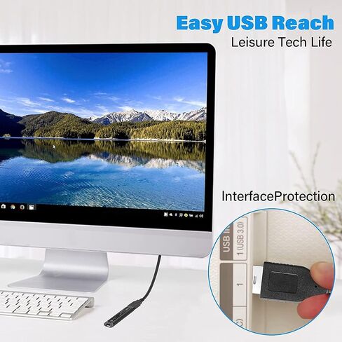 Pasow 2 Pack USB 3.0 Extension Cable SuperSpeed Type A Male to Female Extender Cord (1FT) in Saudi Arabia