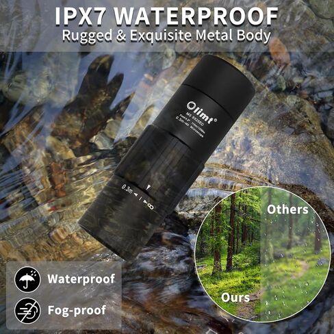 8x25 Monocular Telescope Mini Pocket Monocular Compact Monoculars for Adults (Black 3) in Kuwait