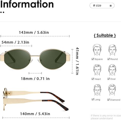 kimorn Retro Oval Sunglasses for Women Men Trendy Sun Glasses Classic Shades UV400 Protection K1653 in Saudi Arabia
