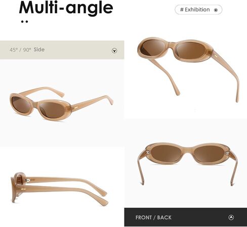 kimorn Retro Oval Sunglasses for Women and Men Fashion Small Oval Sun Glasses 90s Vintage Shades K1702 in Saudi Arabia