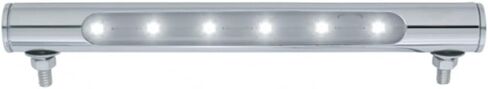 United Pacific 39995B 4 LED Rounded License Light, 1 ½" Diameter, Steel Housing, Easy Push-On Install, Bright White LED Light – 1 Unit in Saudi Arabia