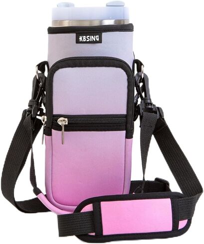 حقيبة حمل مع حزام جيب للهاتف لكوب ستانلي 40/30 أونصة، حقيبة حامل لزجاجة المياه ذات أكمام طويلة لكوب ستانلي وكوب ستانلي عصري بسيط 40 أونصة (40 أونصة، ST40-06) in Kuwait