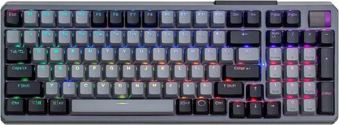 لوحة مفاتيح ألعاب RGB ميكانيكية لاسلكية من Cooler Master MK770 Macaron، Kailh Box V2 Click White Switchs، هيكل الحشية، قابل للتبديل السريع، Bluetooth|2.4 جيجا هرتز، قرص باللمس ثلاثي الاتجاهات، QWERTY (MK-770-MCKW1-US) in Kuwait