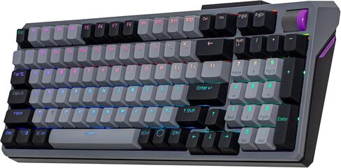 لوحة مفاتيح ألعاب RGB ميكانيكية لاسلكية من Cooler Master MK770 Macaron، Kailh Box V2 Click White Switchs، هيكل الحشية، قابل للتبديل السريع، Bluetooth|2.4 جيجا هرتز، قرص باللمس ثلاثي الاتجاهات، QWERTY (MK-770-MCKW1-US) in Kuwait