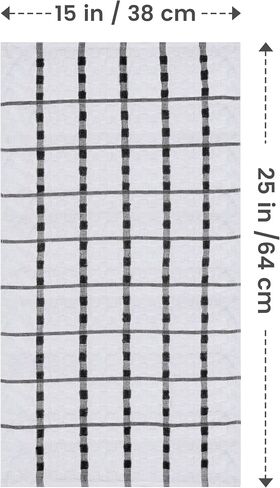 مناشف المطبخ من يوتوبيا، مقاس 38.1 × 63.5 سم، 100% قطن مغزول حلقيًا، مناشف أطباق سوداء فائقة النعومة وذات قدرة على الامتصاص، ومناشف الشاي ومناشف البار، (عبوة من 12 قطعة) in Saudi Arabia