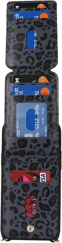 iphone 13 pro max case with strap, iPhone 13 pro max Case with Card Holder Credit Card Slots Crossbody with Zipper Case for iphone 13 pro max wallet case for women - Black in Saudi Arabia