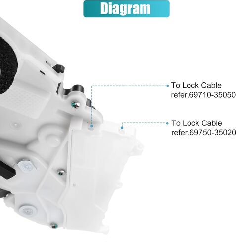 X AUTOHAUX 69040-47060 محرك المحرك لقفل الباب الأمامي الأيسر لسيارة Toyota FJ Cruiser 2007-2014 لسيارة Toyota Prius 2004-2013 لسيارة Toyota Yaris 2007-2014 مجموعة محرك مزلاج الباب 6904047060 in Saudi Arabia