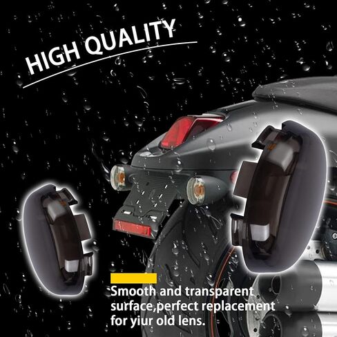 4 قطع غطاء عدسة ضوء إشارة الانعطاف متوافق مع Harley Davidson Sportster Dyna Street Glide، ملحقات الدراجات النارية (شفاف in Kuwait
