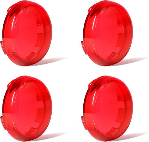 BJSIA 4pcs Turn Signal Light Lens Cover Compatible with Harley Davidson Sportster Dyna Street Glide, Motorcycle Accessories（Clear in Saudi Arabia