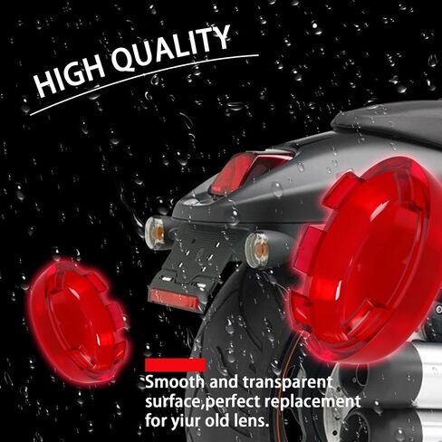 BJSIA 4pcs Turn Signal Light Lens Cover Compatible with Harley Davidson Sportster Dyna Street Glide, Motorcycle Accessories（Clear in Saudi Arabia