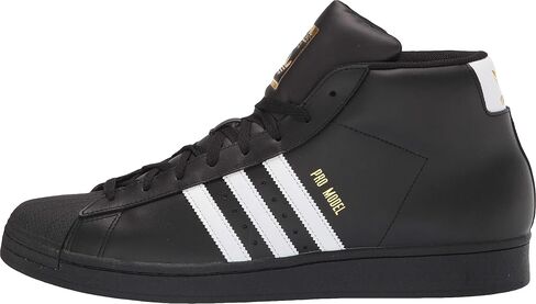 حذاء رياضي رجالي من adidas Originals Pro Model، أسود/أبيض/ذهبي، 13 in Kuwait