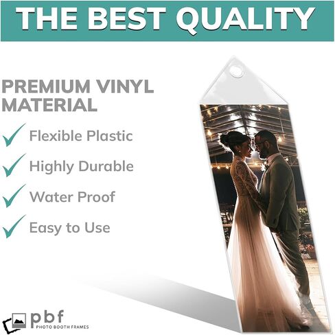 إطارات PBF PHOTO BOOTH بأكمام شفافة من الفينيل لصور Shutterbooth | مسح الإشارات المرجعية حامل شريط الصور | إشارات مرجعية مخصصة يمكنك صنعها بنفسك | إشارات مرجعية واضحة للصياغة (25 حزمة) in Kuwait