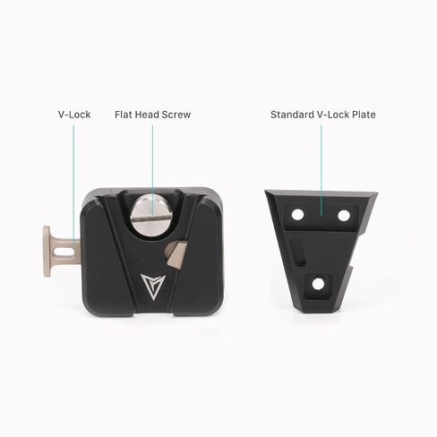 Tilta Pocket V-Mount Battery Plate V2 | Quick Release with 1/4"-20 Threaded Holes | Black | TA-PBP2-V in Saudi Arabia