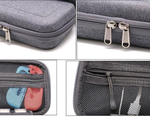 BGGCHEECA GO-L Hard Carrying Shell Case Compatible with Switch/Switch OLED, with 19 Game Card Slots and 2 Micro SD Card Slots, Portable Travel Carry Case, with 4 Thumb Grip Caps. (Black/Red) in Saudi Arabia