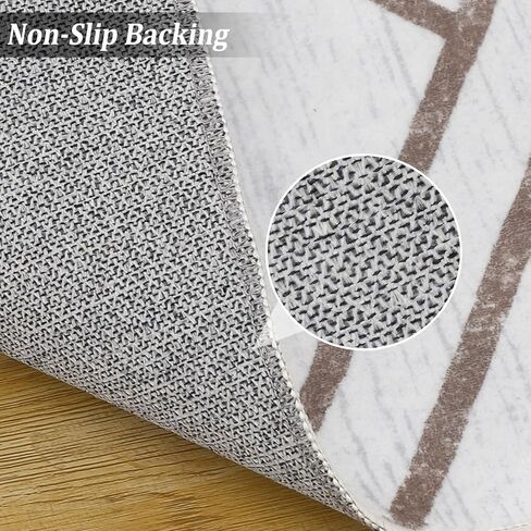 Area Rug 8x10 Modern Geometric Area Rug Moroccan Indoor Carpet Large Area Rug Machine Washable Rug Non Slip Indoor Carpet for Living Room Bedroom Home Decor, Grey, 8’x10’ in Saudi Arabia