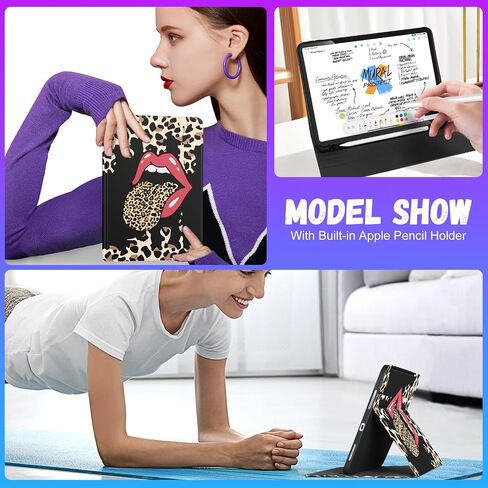 for iPad Pro 12.9 Case for iPad Air 13 Inch 2024 Case Cute Pencil Holder Women Girl Moon Star Folio Cover for Apple 12.9 inch for iPad Pro Case 6th/5th/4th/3rd Generation Air 13 2024 Case in Saudi Arabia